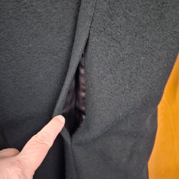 DONATED: Denise Originals Black Women's Coat -100% Pure Chinese Cashmere - Picture 8 of 16